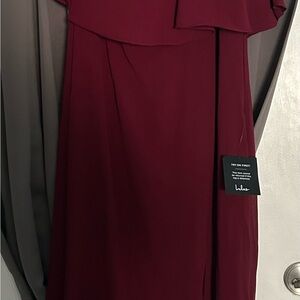 Women’s Off-Shoulder Burgundy Dress